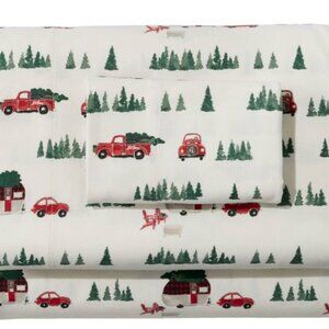 L.L. Bean Holiday Flannel Bedding  Twin NEW